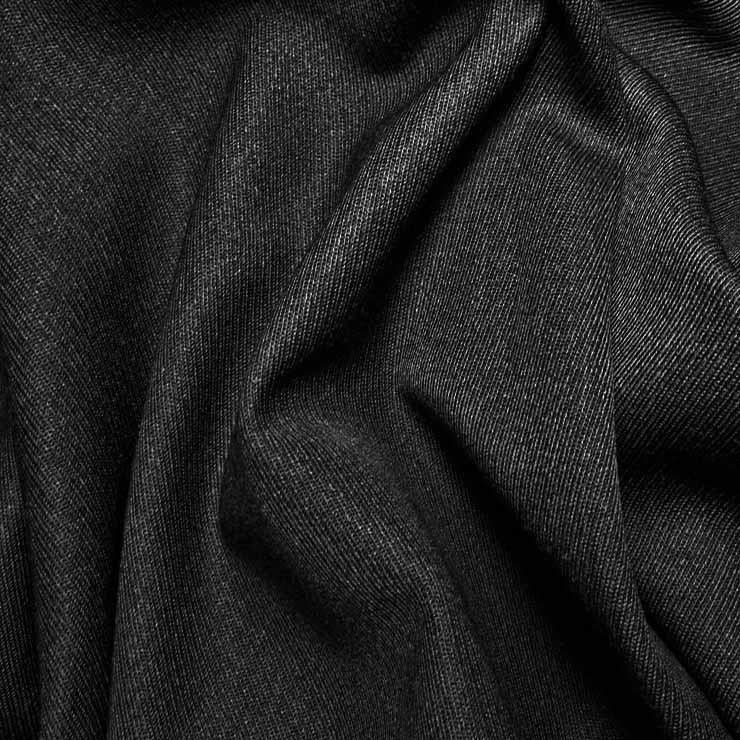 Super Black Wool Blend Brushed Twill Jacketing Fabric – Denver Fabrics