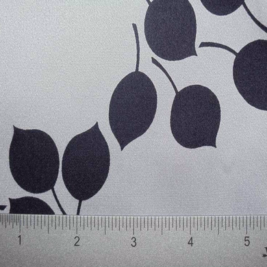 Silk Charmeuse Leaves Print