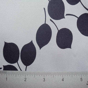 Silk Charmeuse Leaves Print
