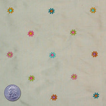 Silk Embroidered Multi Floral Shantung