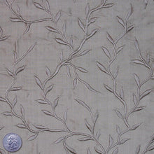 Silk Embroidered Vines Shantung - 44"