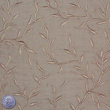 Silk Embroidered Vines Shantung - 44"