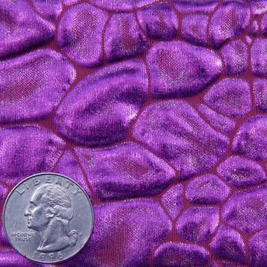 Textured Embossed Scales Metallic Spandex