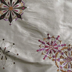 Silk Laser Cut Embroidered Shantung
