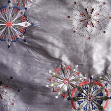 Silk Laser Cut Embroidered Shantung