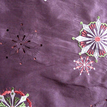 Silk Laser Cut Embroidered Shantung