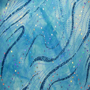 Tie Dye Glitter Swirl Print Spandex