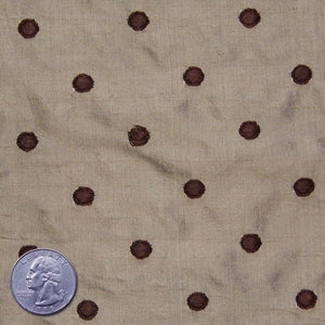 Silk Embroidered Dots Dupioni