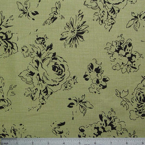 Vintage Floral Print Linen