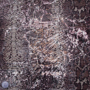 Snakeskin Printed Sequin Spandex