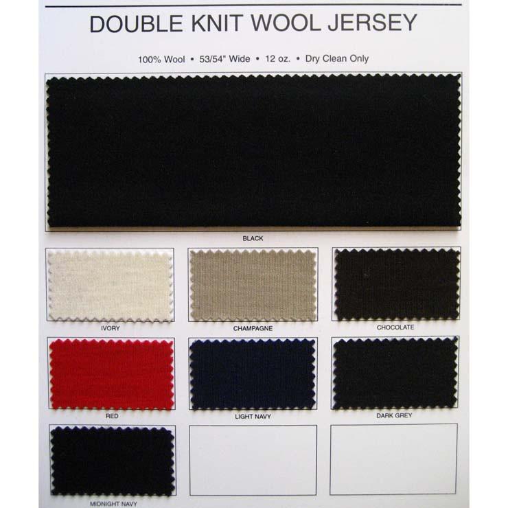 Double Knit Wool Jersey Fabric Color Card - NY Fashion Center Fabrics