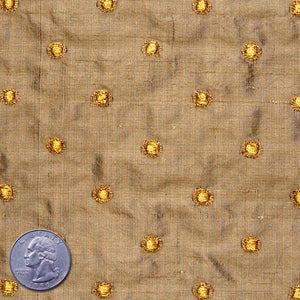 Silk Embroidered Dots Dupioni