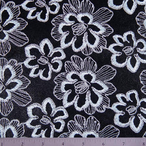 Nylon Floral Embroidery on Netting - NY Fashion Center Fabrics