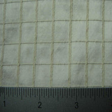 Silk Embroidered Grid Shantung