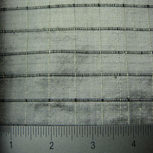 Silk Embroidered Grid Shantung
