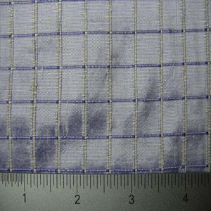 Silk Embroidered Grid Shantung