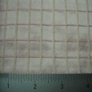Silk Embroidered Grid Shantung