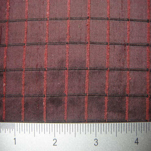 Silk Embroidered Grid Shantung