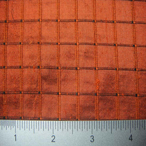 Silk Embroidered Grid Shantung