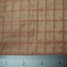Silk Embroidered Grid Shantung