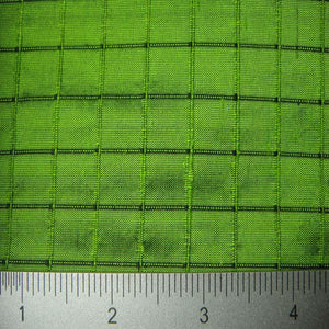 Silk Embroidered Grid Shantung