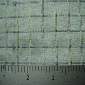 Silk Embroidered Grid Shantung