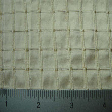 Silk Embroidered Grid Shantung