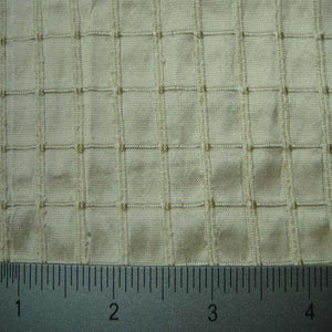 Silk Embroidered Grid Shantung