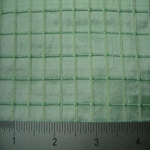 Silk Embroidered Grid Shantung