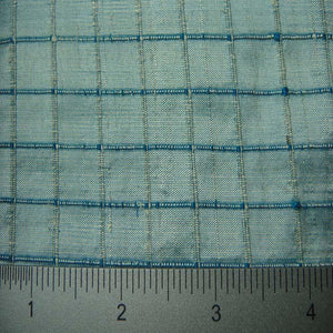 Silk Embroidered Grid Shantung