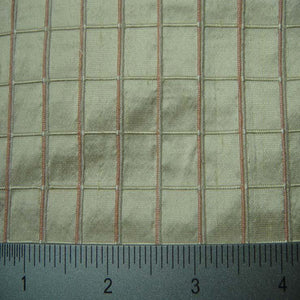 Silk Embroidered Grid Shantung