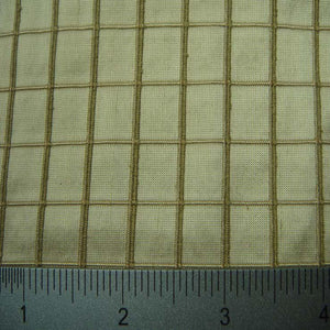 Silk Embroidered Grid Shantung