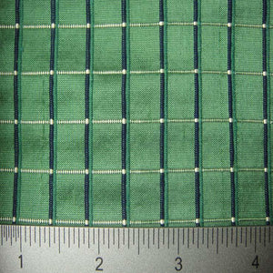 Silk Embroidered Grid Shantung