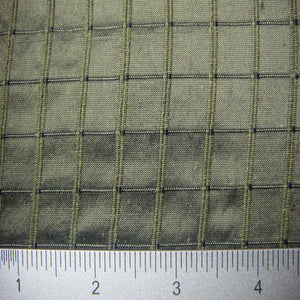 Silk Embroidered Grid Shantung