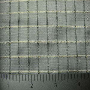 Silk Embroidered Grid Shantung