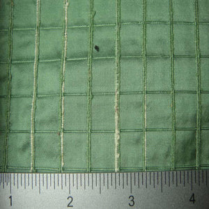 Silk Embroidered Grid Shantung