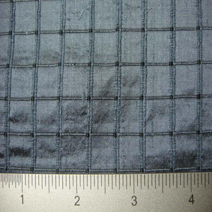 Silk Embroidered Grid Shantung