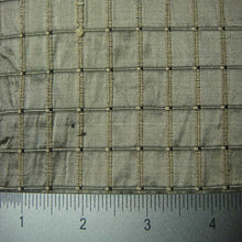 Silk Embroidered Grid Shantung