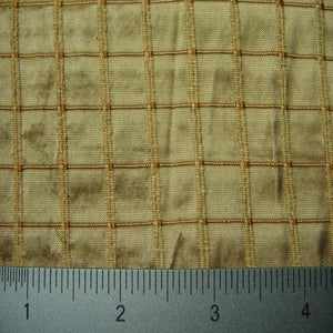 Silk Embroidered Grid Shantung