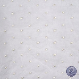 Silk Organza Embroidered Swiss Dot