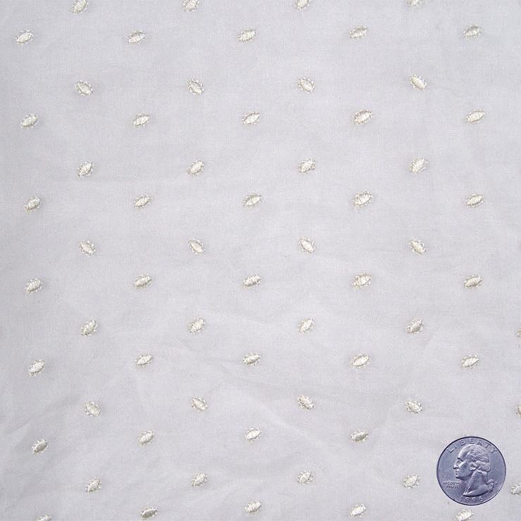 Silk Organza Embroidered Swiss Dot