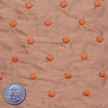Silk Embroidered Dots Dupioni
