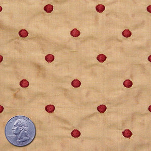 Silk Embroidered Dots Dupioni